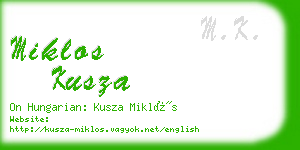 miklos kusza business card